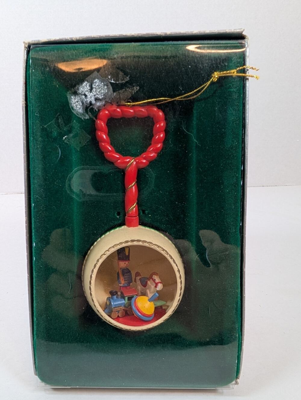 Vintage Enesco 1986 Ornament Christmas Toys Rattle 553379 MIB